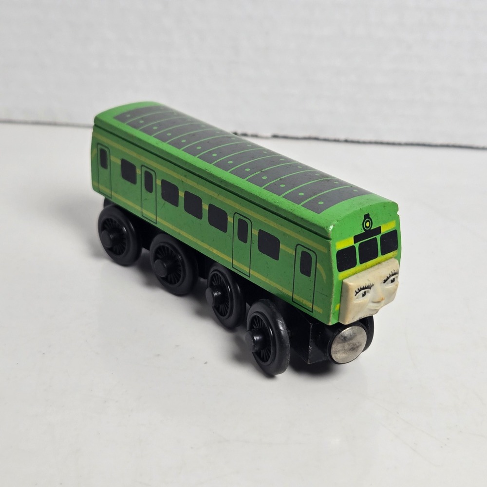 Thomas Wooden Railway Daisy Diesel Railcar Green Engine Train Magnetic Wood